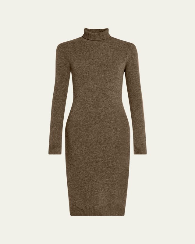 Wool-Blend Turtleneck Sweater Dress